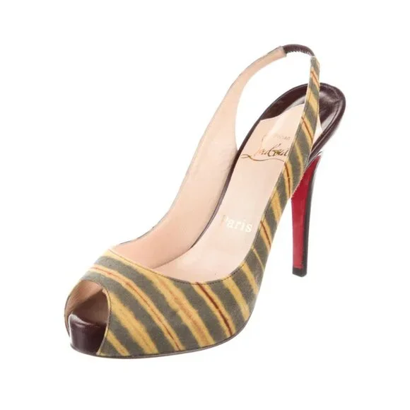 Christian Louboutin Striped Heels - Picture 2 of 7